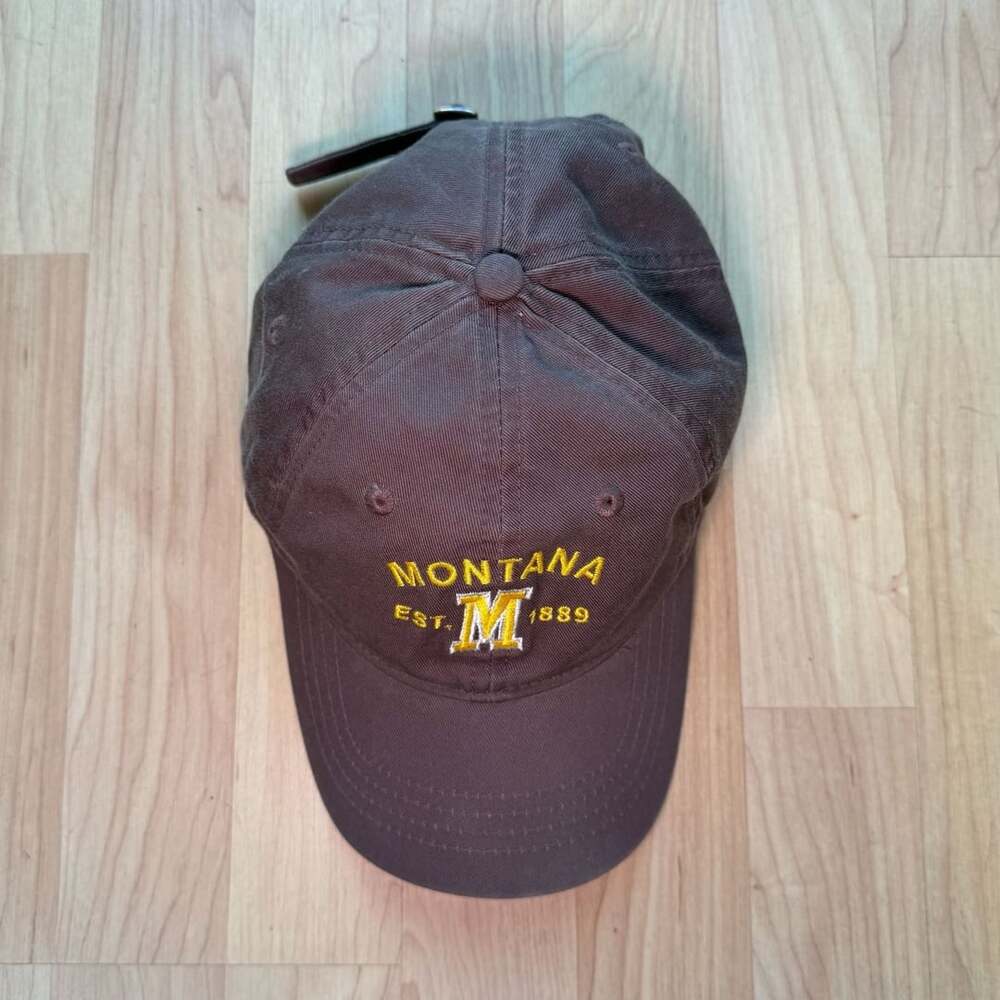 Montana Dad Baseball Athletic Cap Brown Strapback Hat